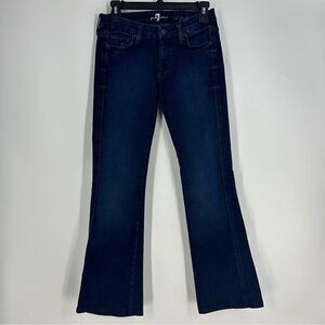 7 FOR ALL MANKIND Women’s Dark Wash Flared Denim “A” Pocket Jeans Sz 26
